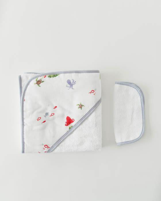 Little Unicorn Muslin Hooded Towel Set (4810966106159)